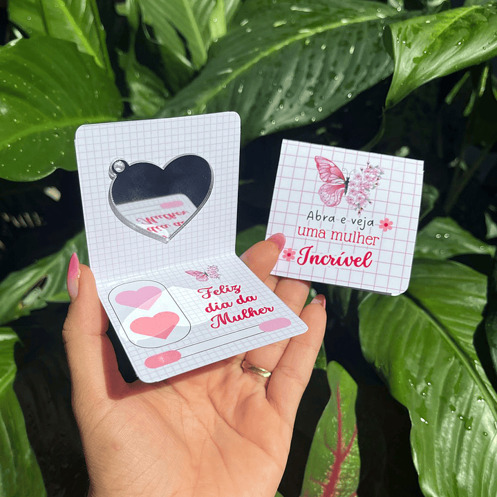Arquivo de Corte Card Espelho Dia da Mulher Kit Digital em Pdf e Png 1