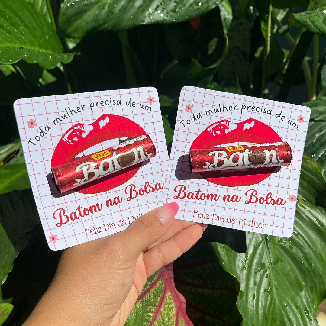 Arquivo de Corte Card Batom Dia da Mulher Kit Digital em Pdf e Png 1