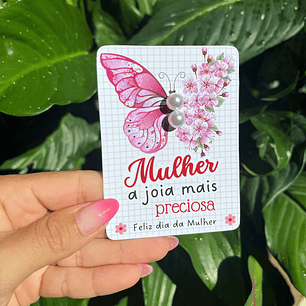 Arquivo de Corte Card Brinco Dia da Mulher Kit Digital em Pdf e Png