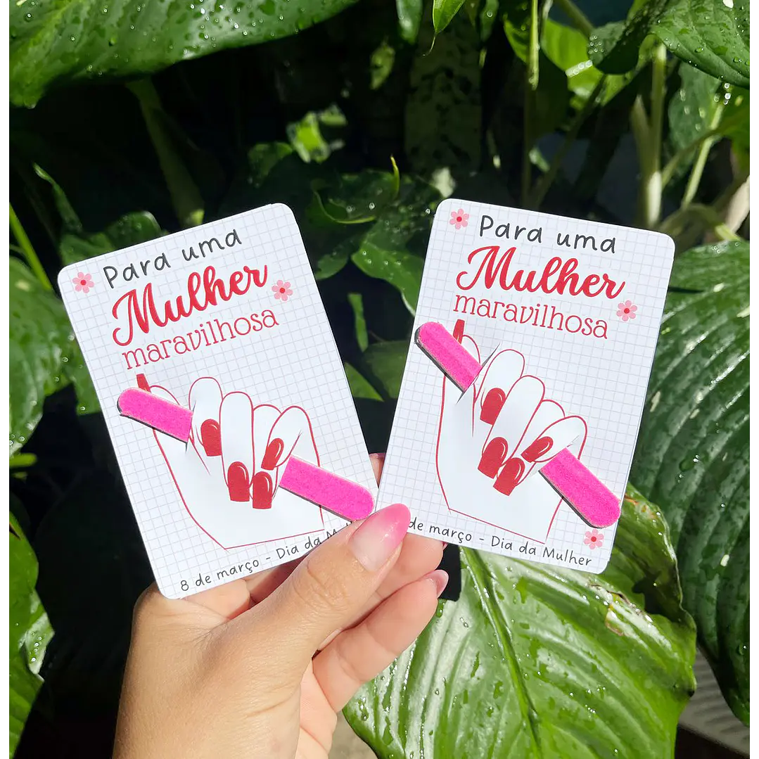 Arquivo de Corte Card Lixa Dia da Mulher Kit Digital em Pdf e Png 1