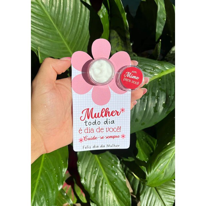 Arquivo de Corte Card para Mini creme Dia da Mulher Kit Digital em Pdf e Png 1