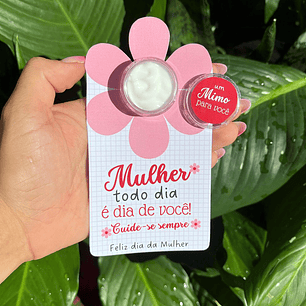Arquivo de Corte Card para Mini creme Dia da Mulher Kit Digital em Pdf e Png
