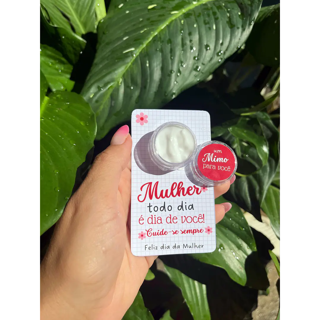 Arquivo de Corte Card para Mini Creme Simples Dia da Mulher Kit Digital em Pdf e Png 1