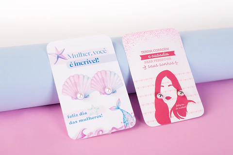 Arquivo de Corte Brinco Dia da Mulher Kit Digital Png e Pdf
