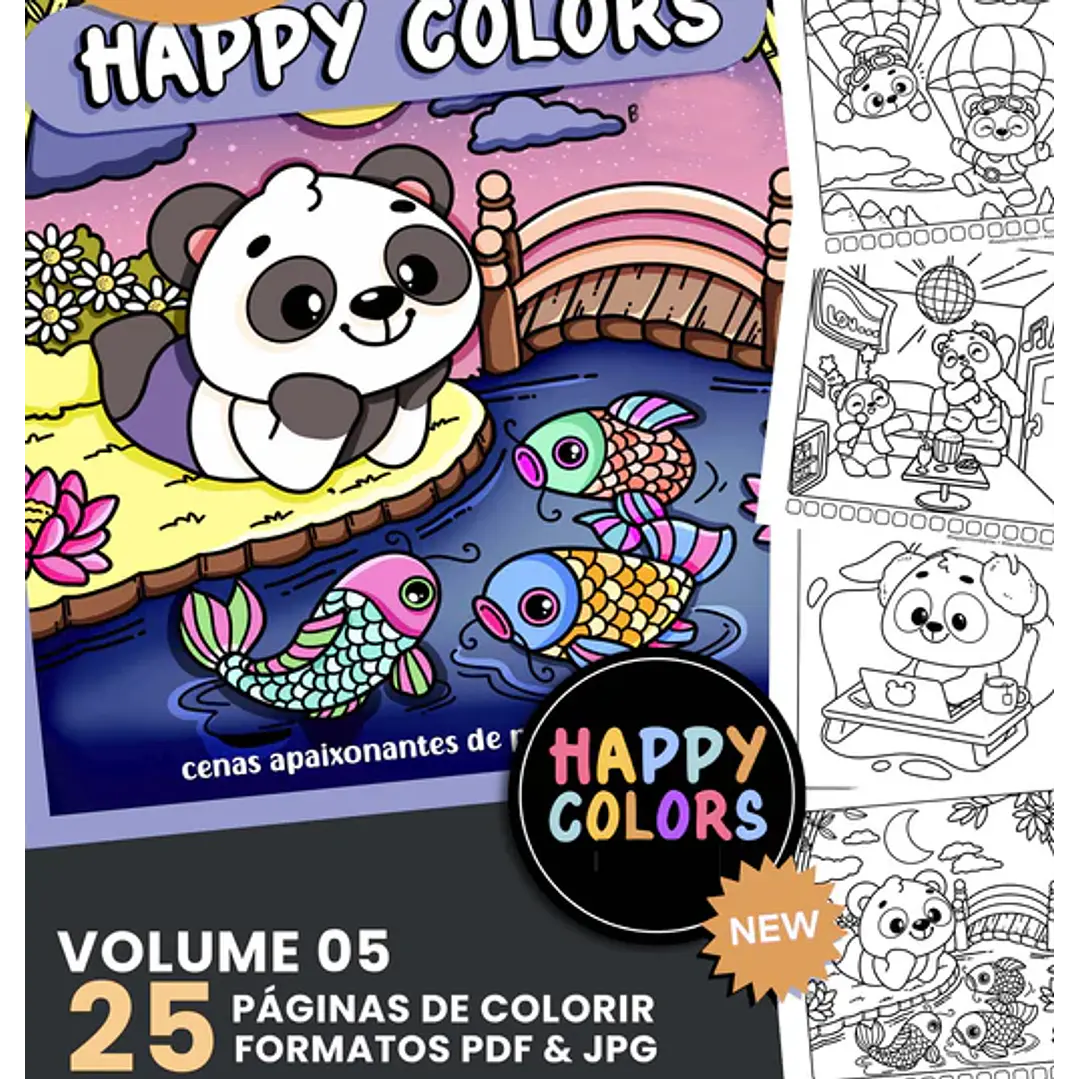Arquivos Livros de Colorir Happy Colors Desenhos Completo em Pdf 4