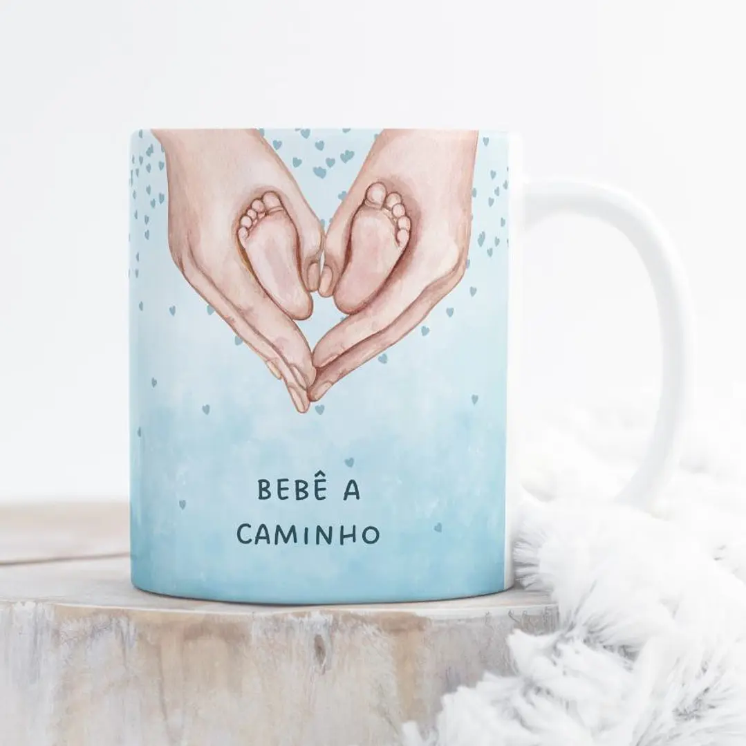 Artes Caneca Bebê a Caminho Arquivo Editável 1