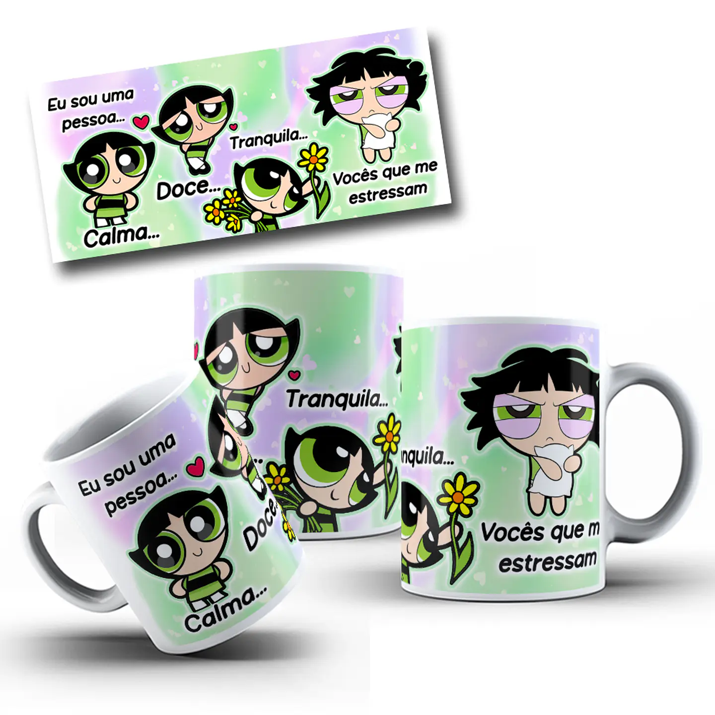 Artes Caneca Docinho Eu sou uma pessoa calma, doce e tranquila vocês que me estressam Arquivo em Jpg  1