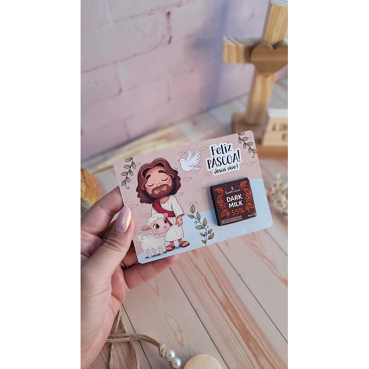Arquivo de Corte Card La Creme Páscoa Cristã - Baixar PNG e PDF para Personalizar 2