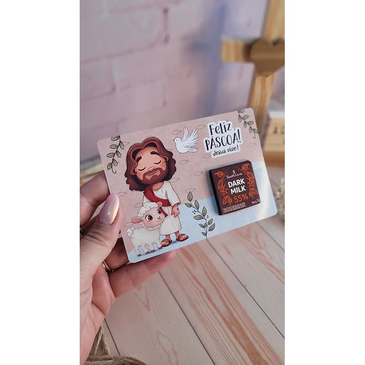 Arquivo de Corte Card La Creme Páscoa Cristã - Baixar PNG e PDF para Personalizar 3