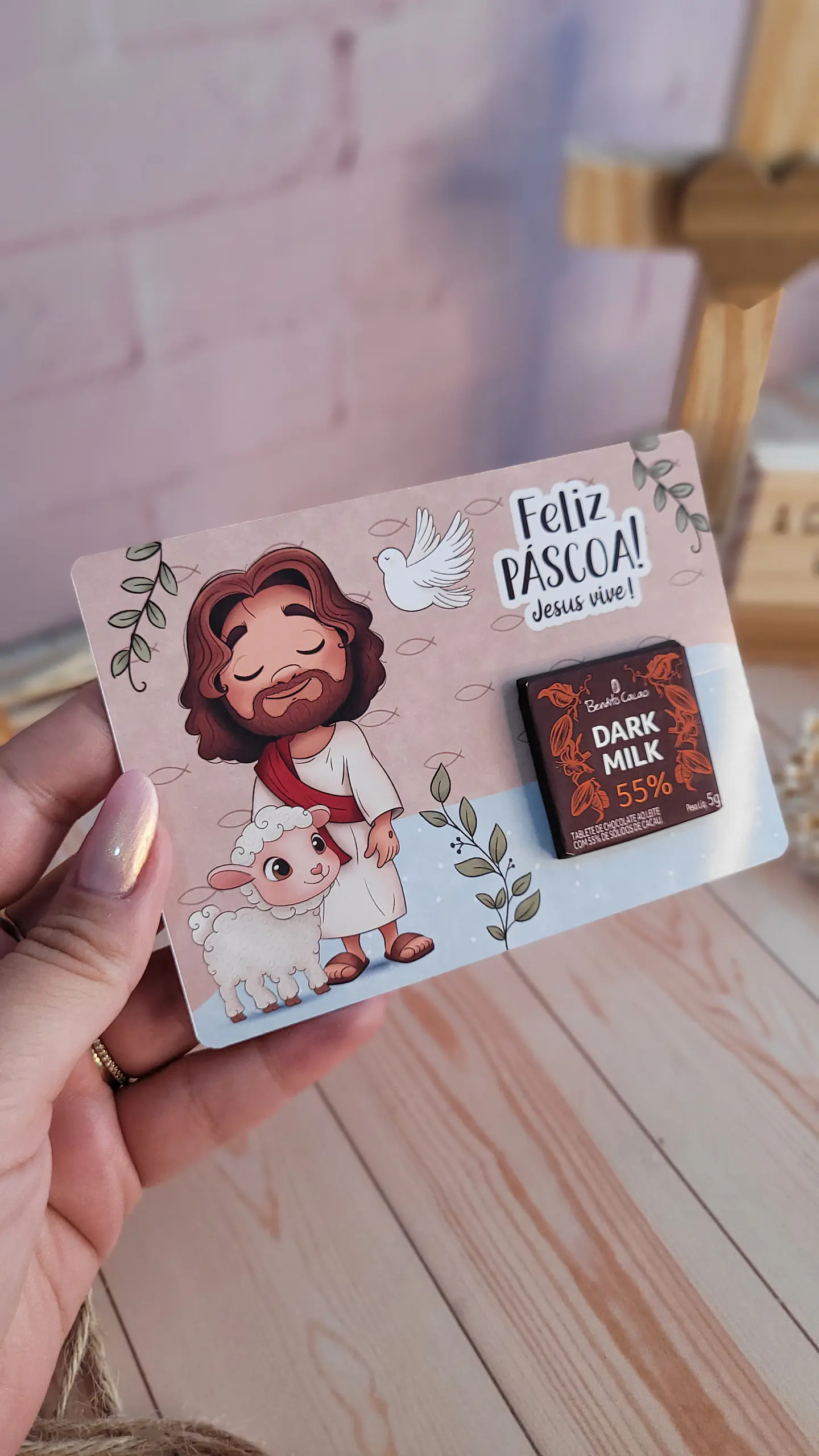 Arquivo de Corte Card La Creme Páscoa Cristã - Baixar PNG e PDF para Personalizar 3