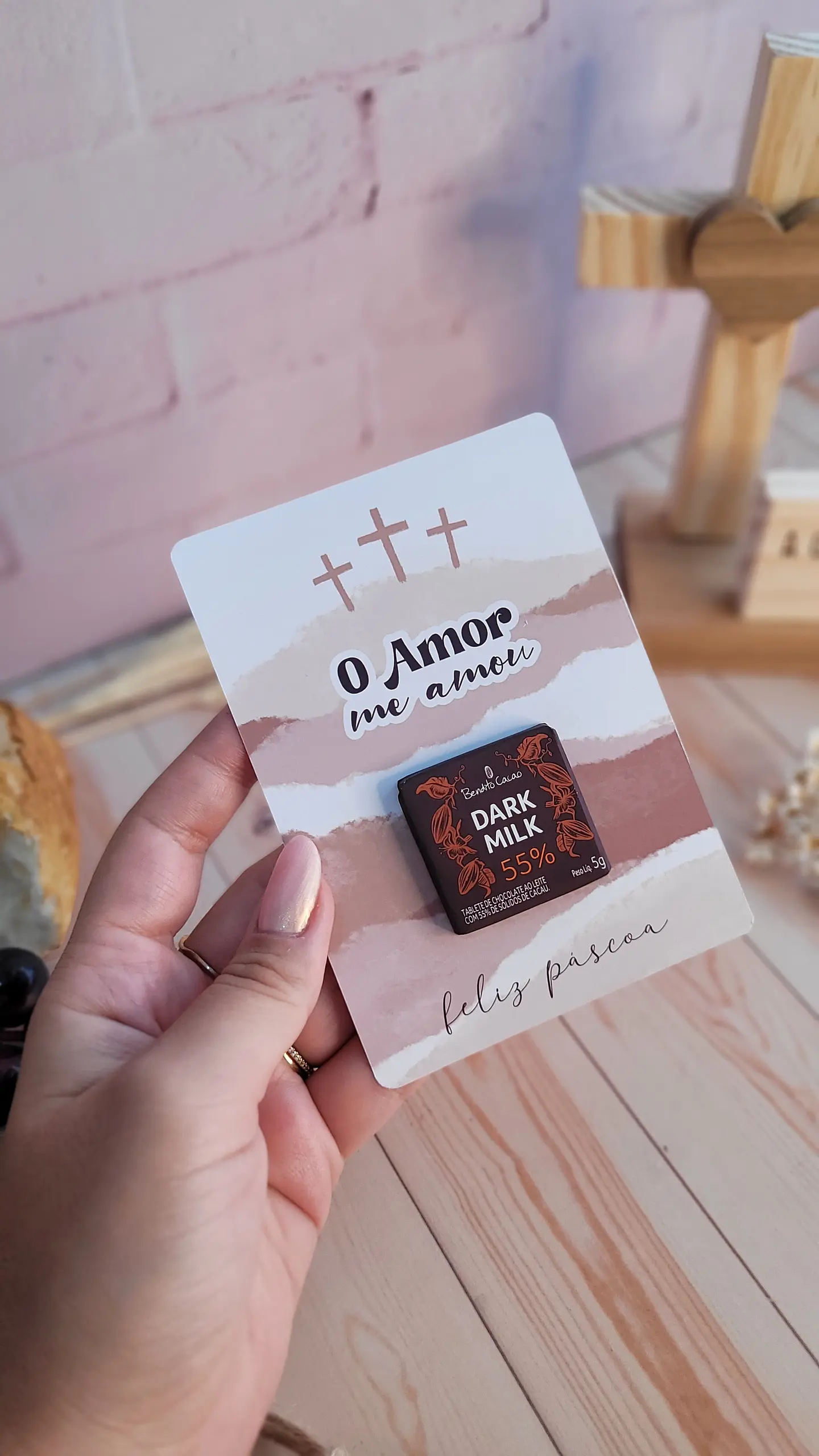 Arquivo de Corte Card La Creme Páscoa Cristã - Baixar PNG e PDF para Personalizar 4