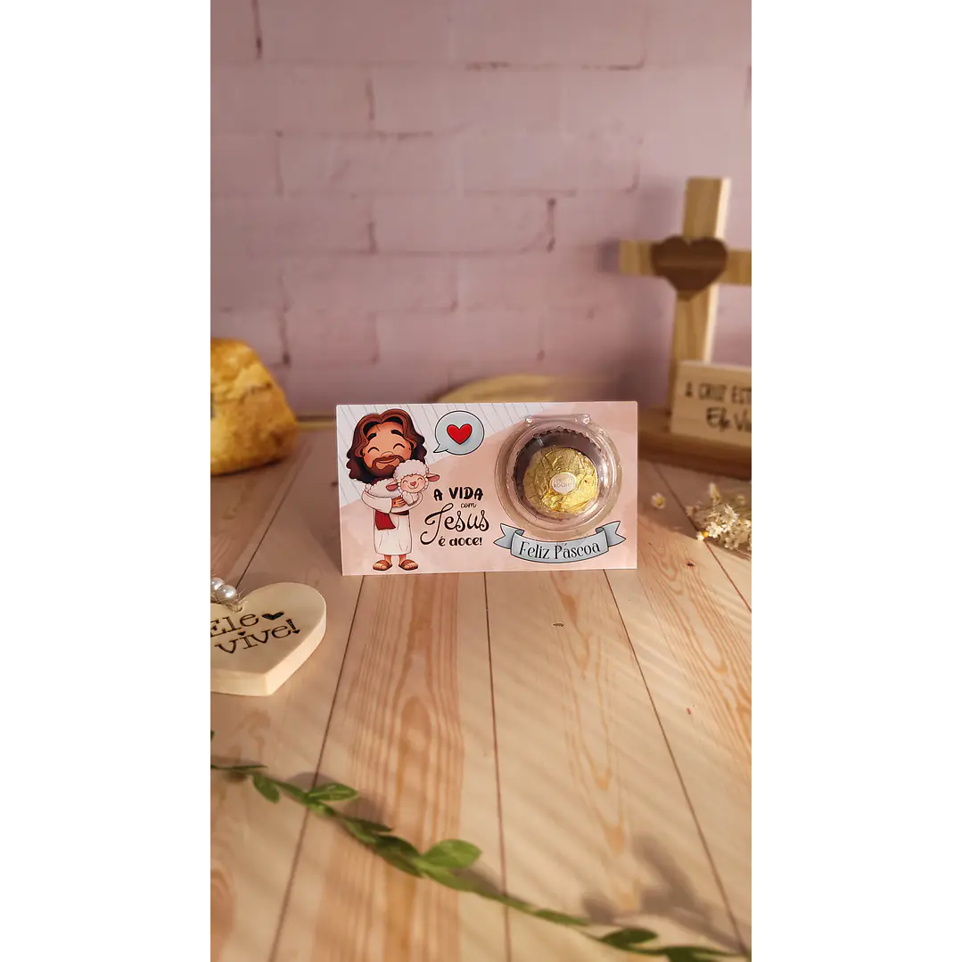 Arquivo de Corte Card com Blister Páscoa Cristã - Baixar PNG e PDF para Personalizar 1