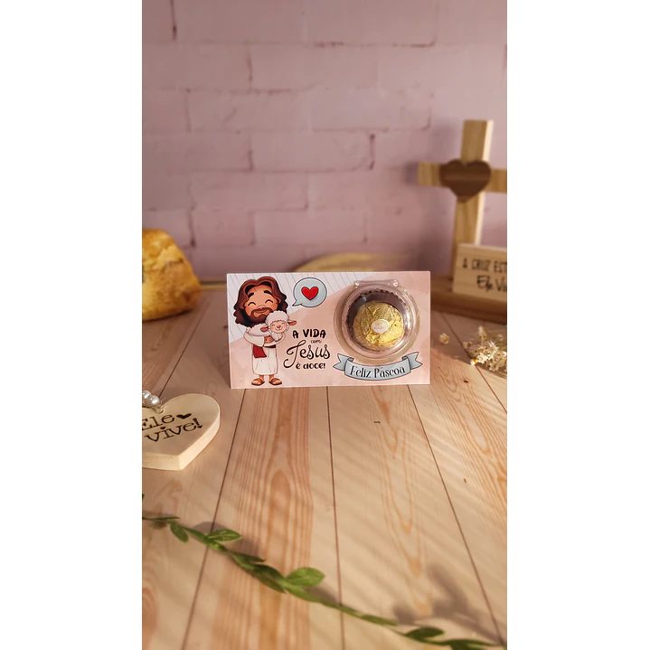 Arquivo de Corte Card com Blister Páscoa Cristã - Baixar PNG e PDF para Personalizar 1