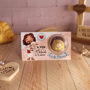 Arquivo de Corte Card com Blister Páscoa Cristã - Baixar PNG e PDF para Personalizar