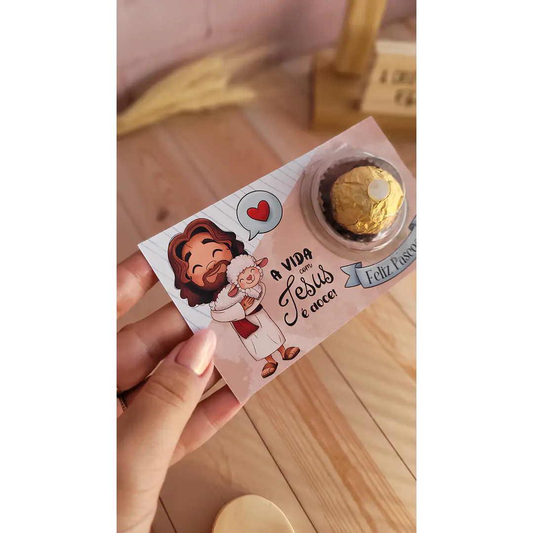 Arquivo de Corte Card com Blister Páscoa Cristã - Baixar PNG e PDF para Personalizar 2