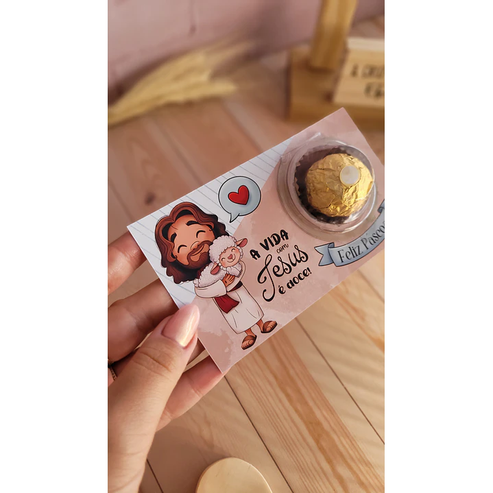 Arquivo de Corte Card com Blister Páscoa Cristã - Baixar PNG e PDF para Personalizar 2