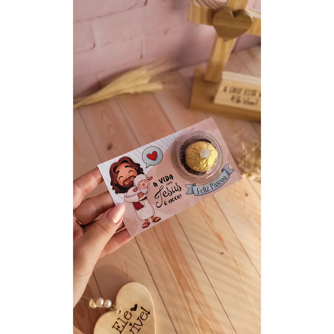 Arquivo de Corte Card com Blister Páscoa Cristã - Baixar PNG e PDF para Personalizar 5