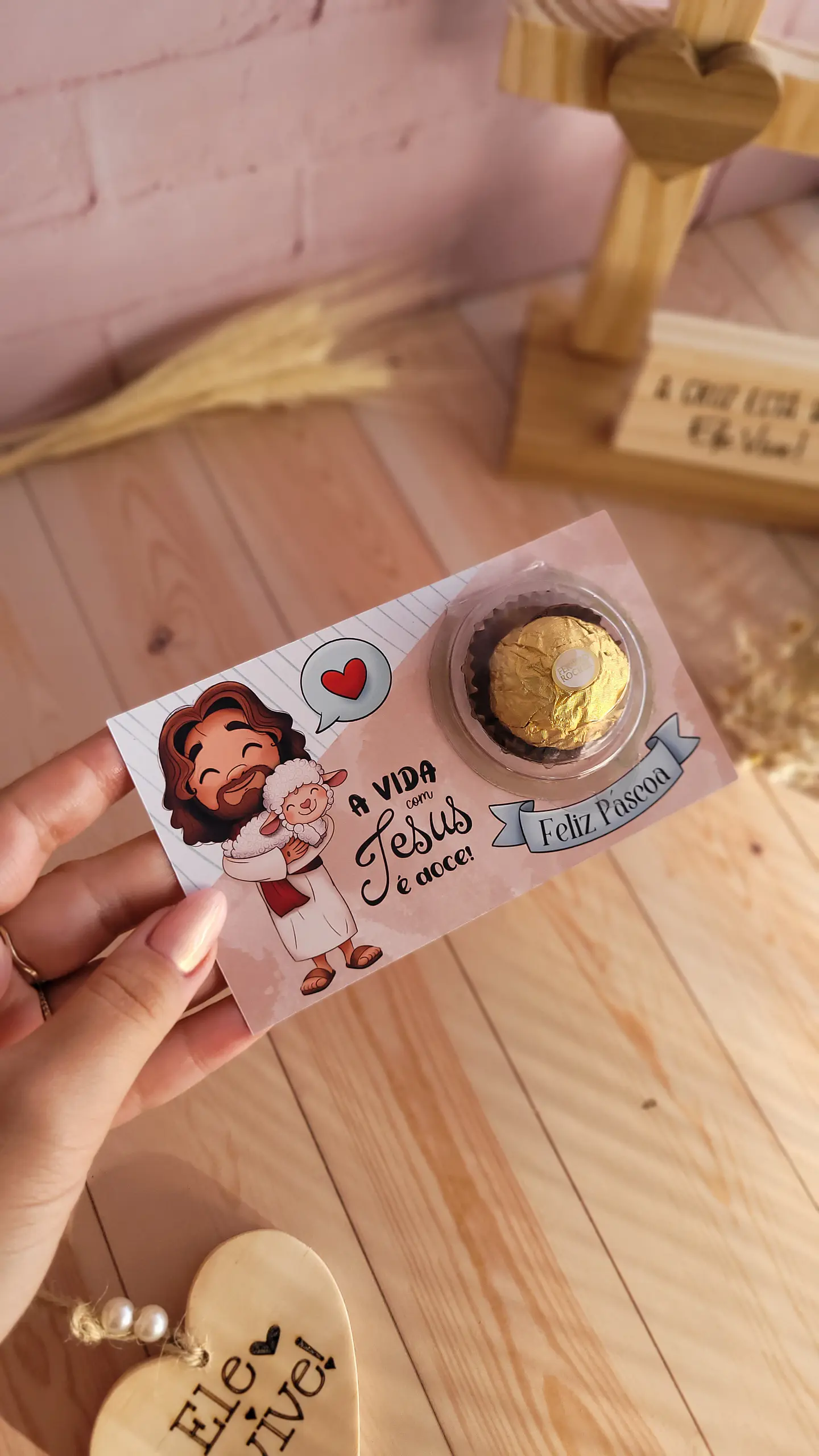 Arquivo de Corte Card com Blister Páscoa Cristã - Baixar PNG e PDF para Personalizar 5
