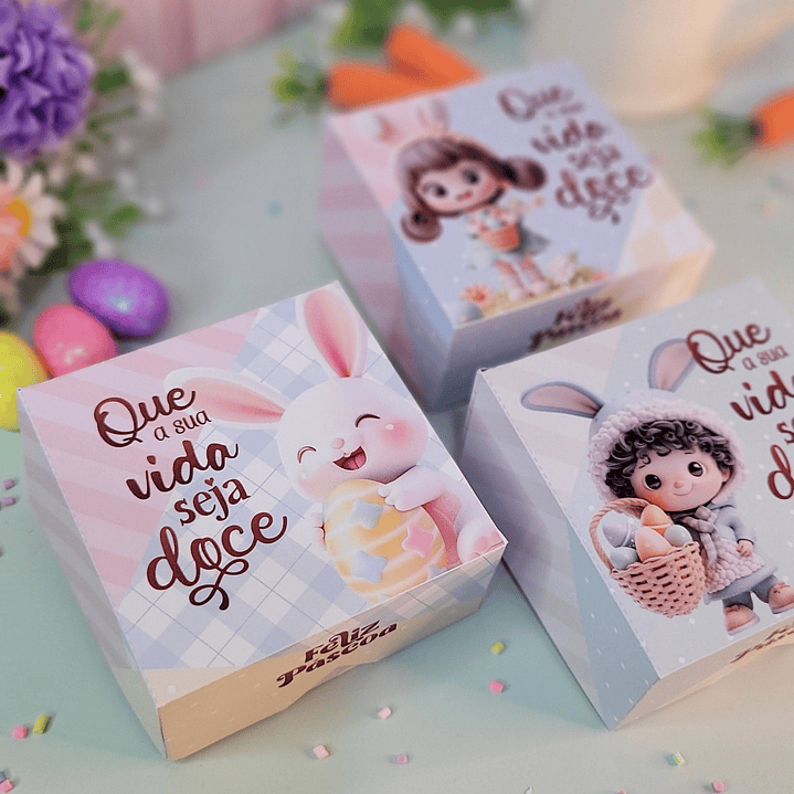 Arquivo de Corte Caixinha Versátil Bombons Doces Páscoa - Baixe Agora em PNG e PDF, Pronto para Imprimir 1