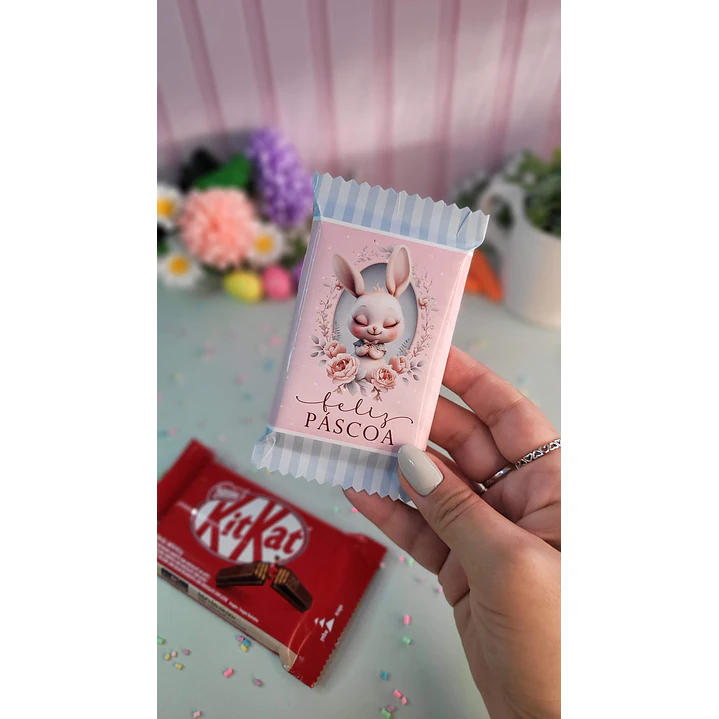 Arquivo de Corte Barra Kit Kat Páscoa - Baixe Agora em PNG e PDF, Pronto para Imprimir 1