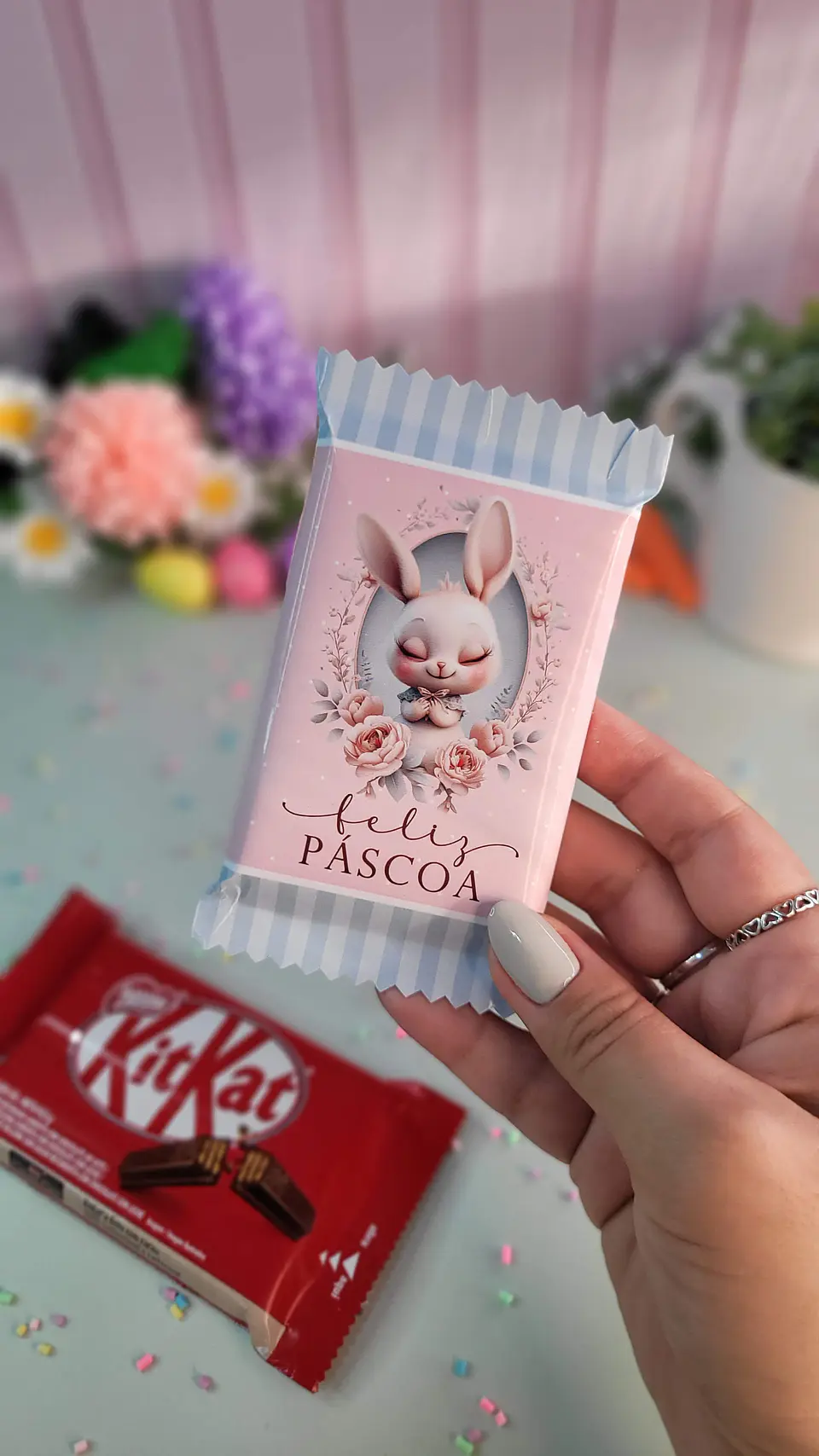 Arquivo de Corte Barra Kit Kat Páscoa - Baixe Agora em PNG e PDF, Pronto para Imprimir 1
