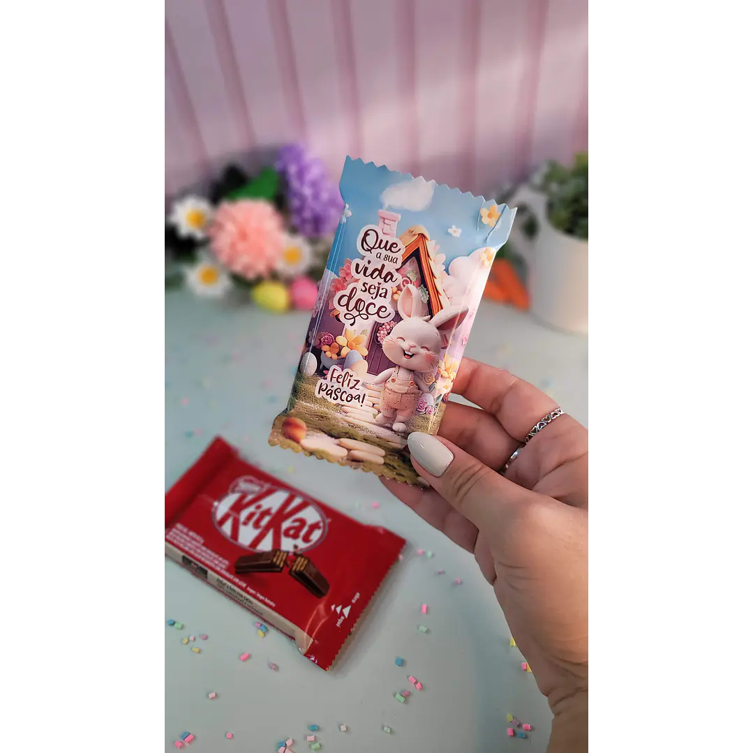 Arquivo de Corte Barra Kit Kat Páscoa - Baixe Agora em PNG e PDF, Pronto para Imprimir 2