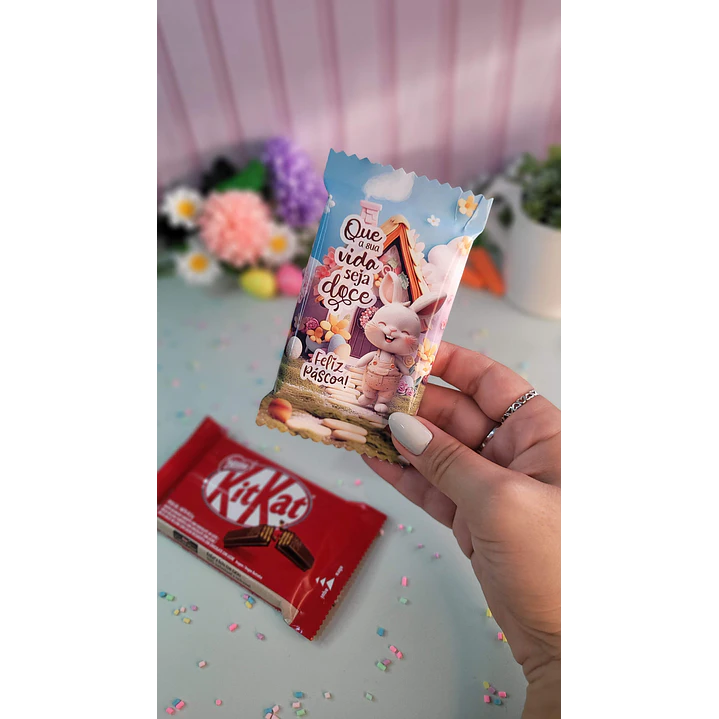 Arquivo de Corte Barra Kit Kat Páscoa - Baixe Agora em PNG e PDF, Pronto para Imprimir 2
