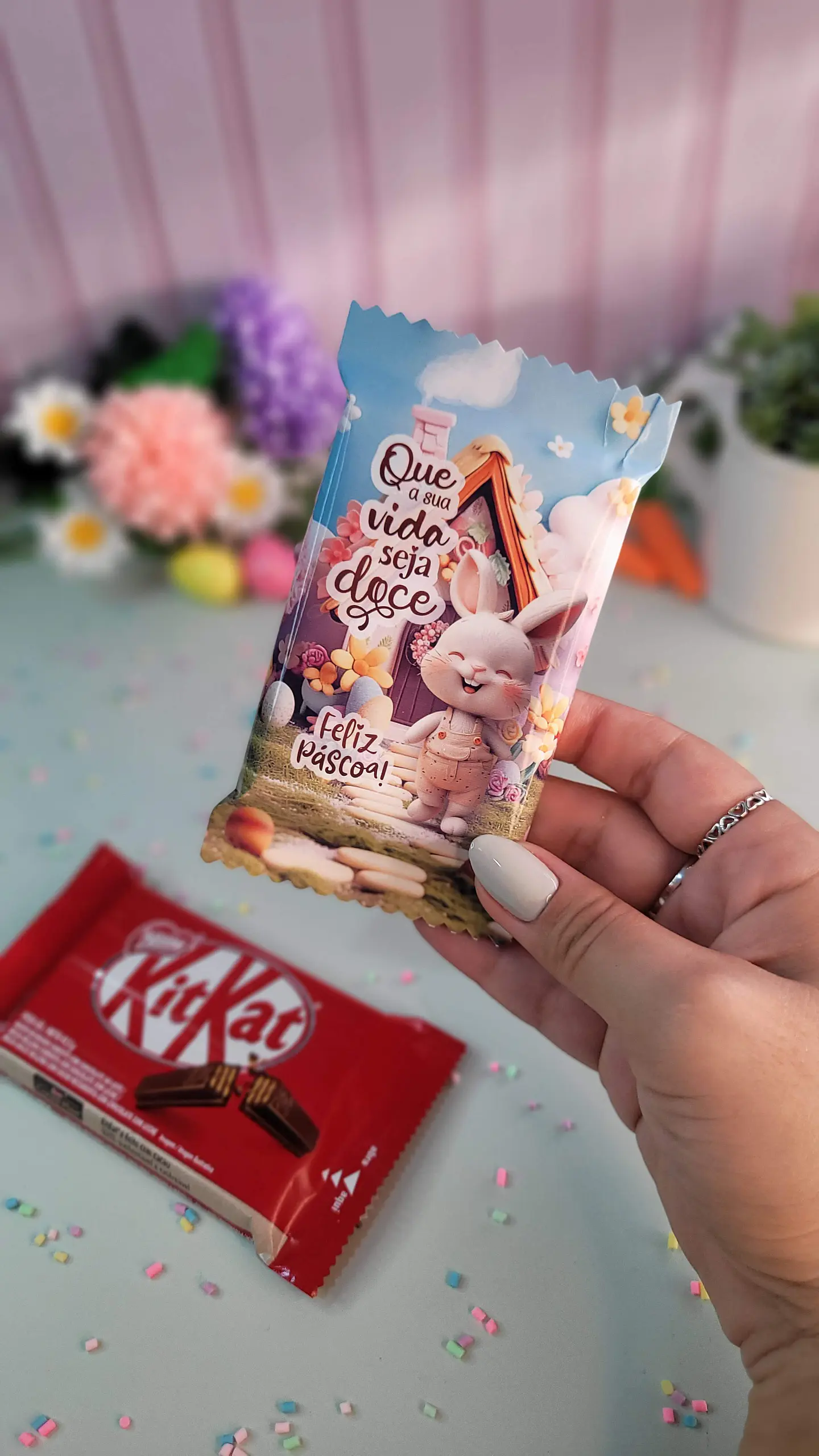 Arquivo de Corte Barra Kit Kat Páscoa - Baixe Agora em PNG e PDF, Pronto para Imprimir 2