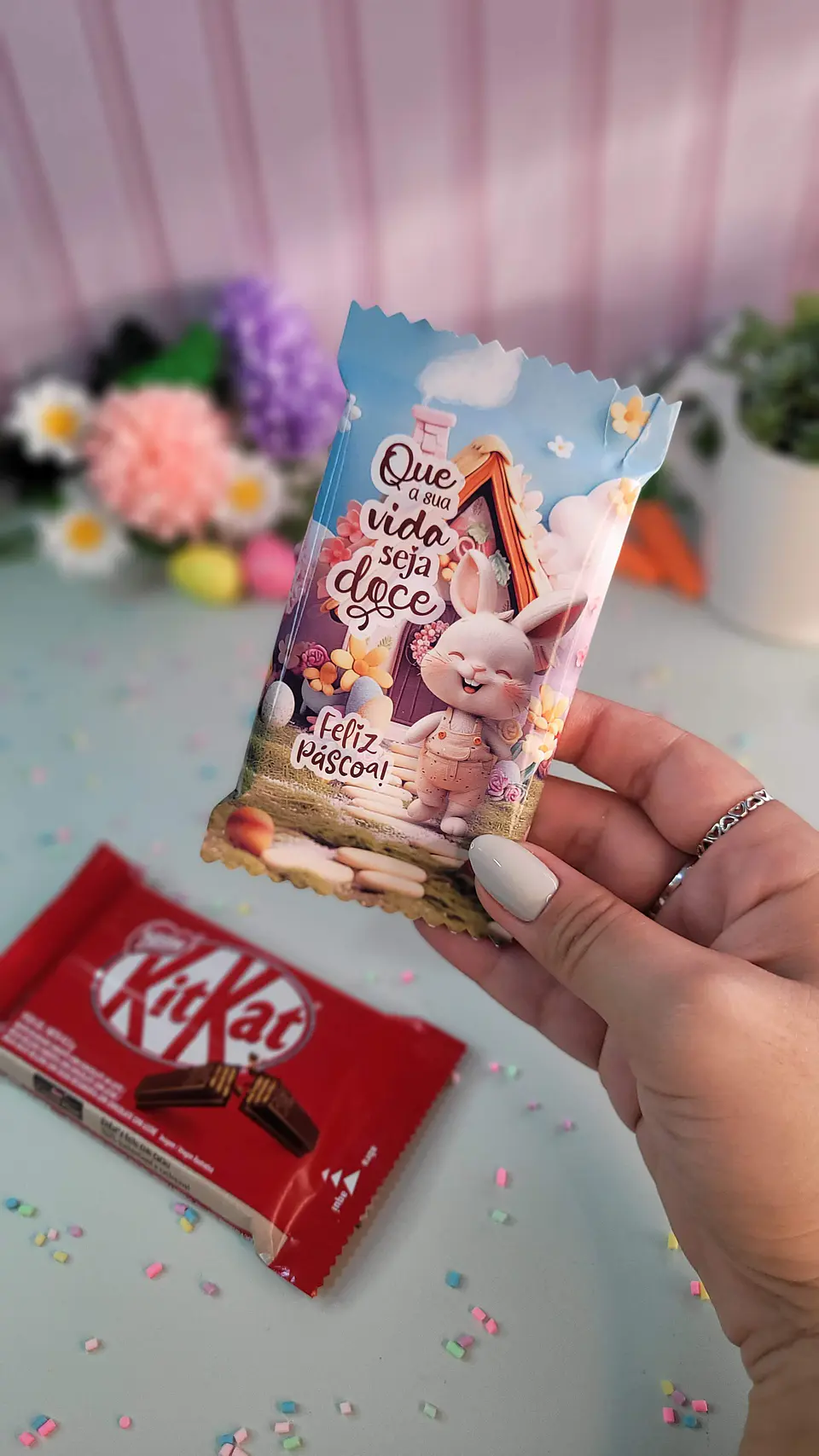Arquivo de Corte Barra Kit Kat Páscoa - Baixe Agora em PNG e PDF, Pronto para Imprimir 2