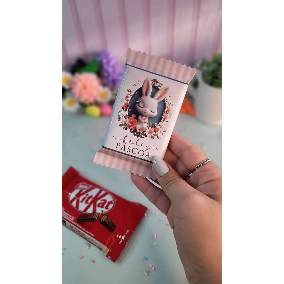 Arquivo de Corte Barra Kit Kat Páscoa - Baixe Agora em PNG e PDF, Pronto para Imprimir 3