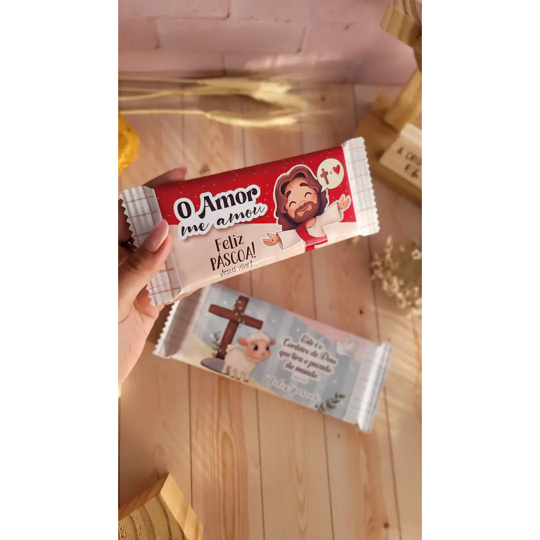 Arquivo de Corte Barra de Chocolate 90 gr Páscoa Cristã - Baixar PNG e PDF para Personalizar 1