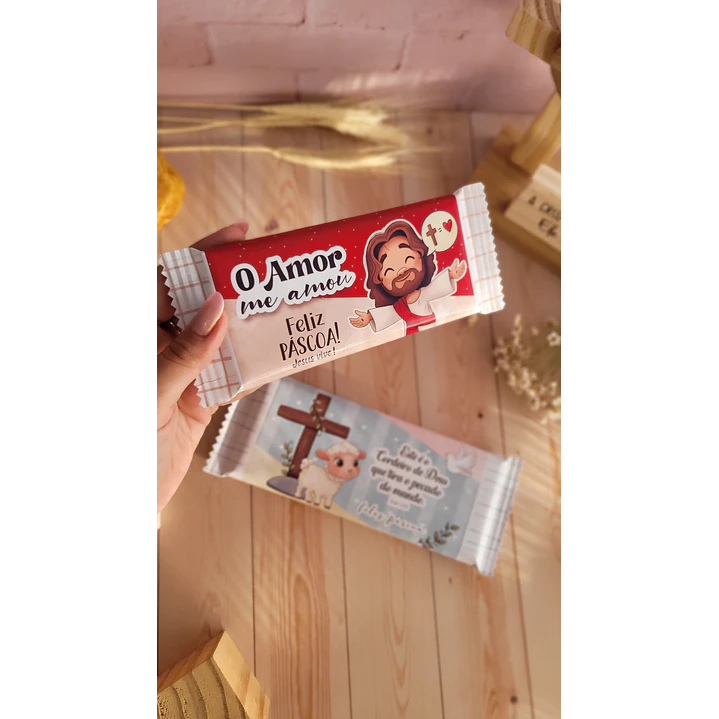 Arquivo de Corte Barra de Chocolate 90 gr Páscoa Cristã - Baixar PNG e PDF para Personalizar 1