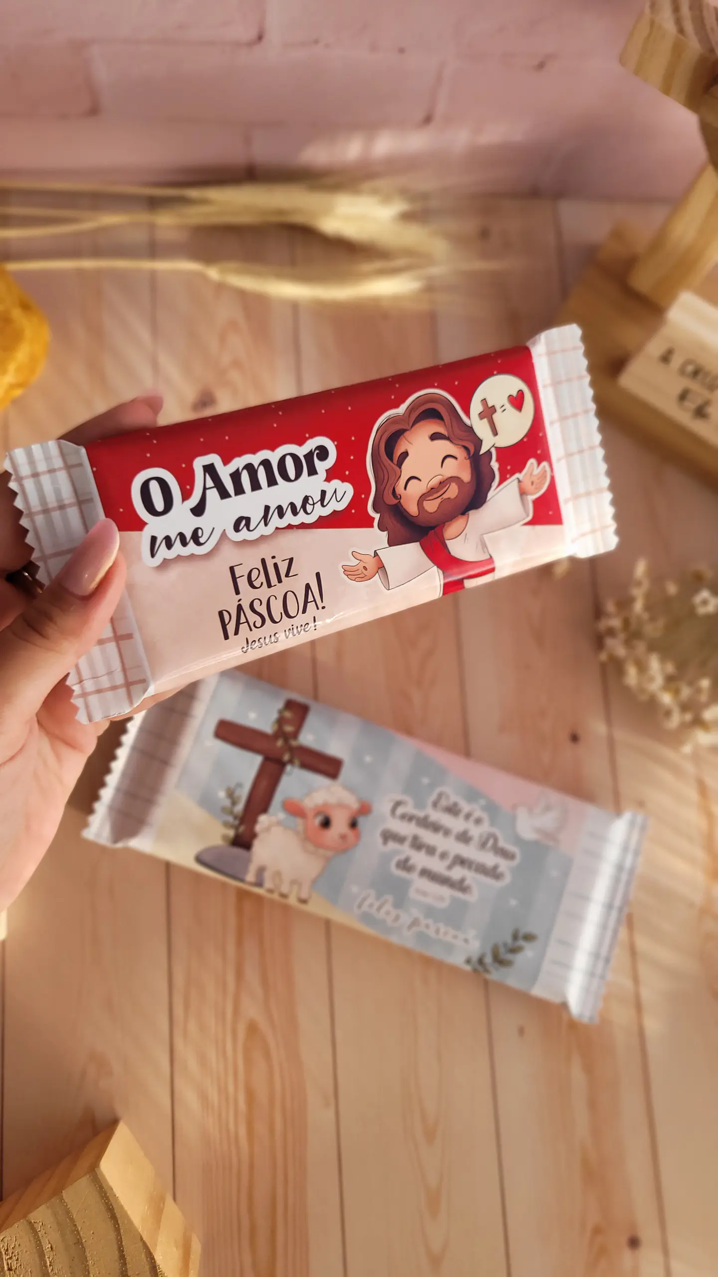 Arquivo de Corte Barra de Chocolate 90 gr Páscoa Cristã - Baixar PNG e PDF para Personalizar 1