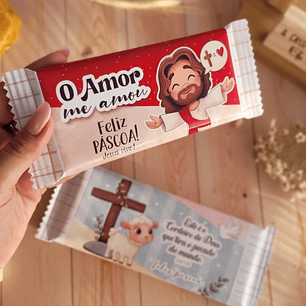 Arquivo de Corte Barra de Chocolate 90 gr Páscoa Cristã - Baixar PNG e PDF para Personalizar