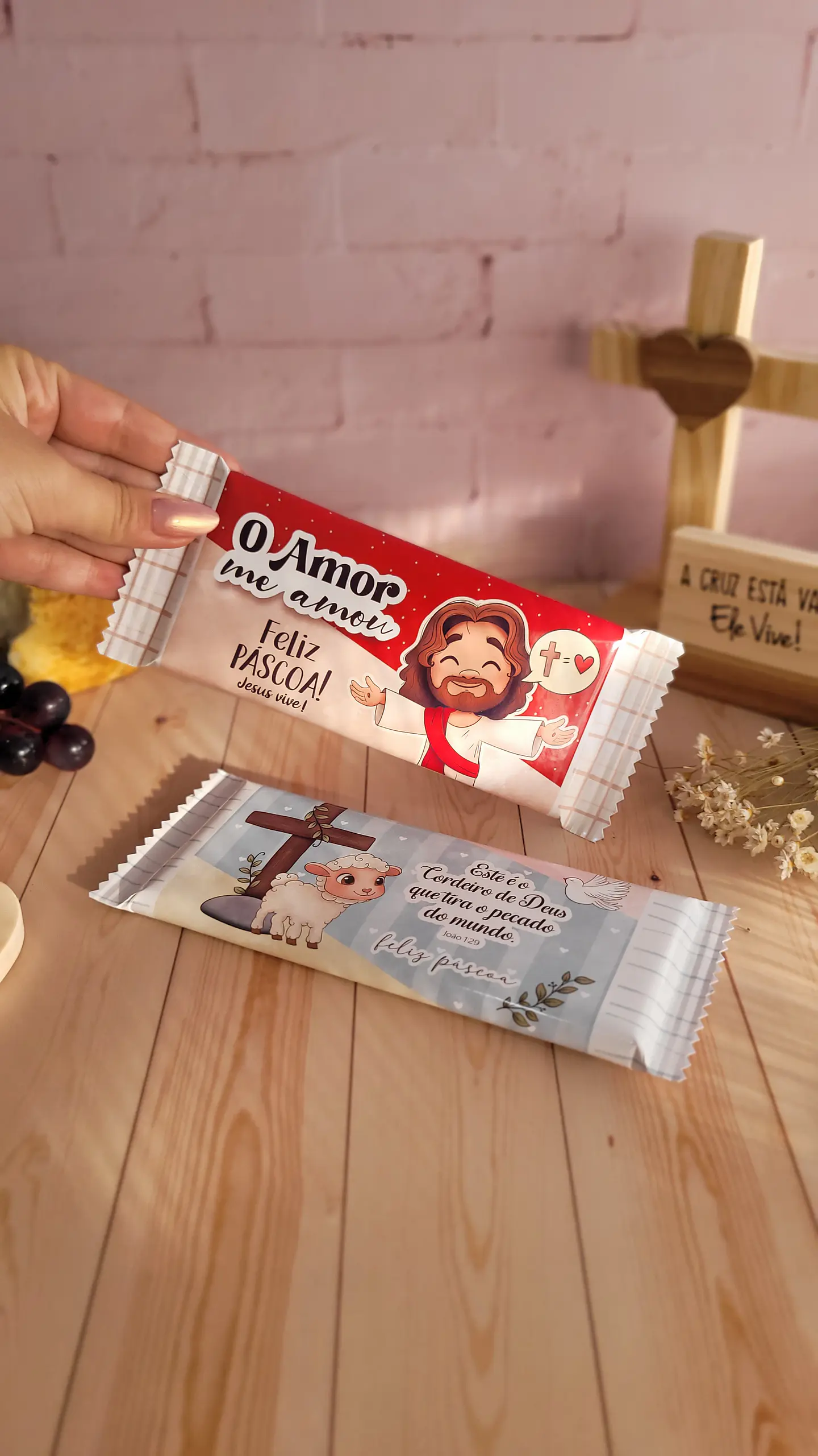 Arquivo de Corte Barra de Chocolate 90 gr Páscoa Cristã - Baixar PNG e PDF para Personalizar 2