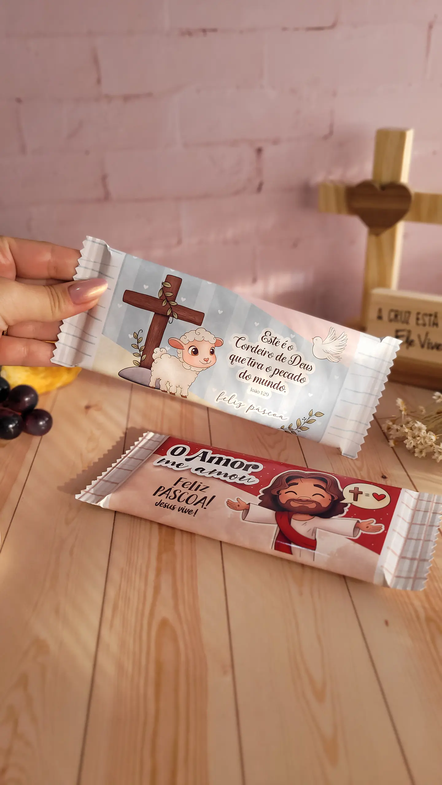 Arquivo de Corte Barra de Chocolate 90 gr Páscoa Cristã - Baixar PNG e PDF para Personalizar 3
