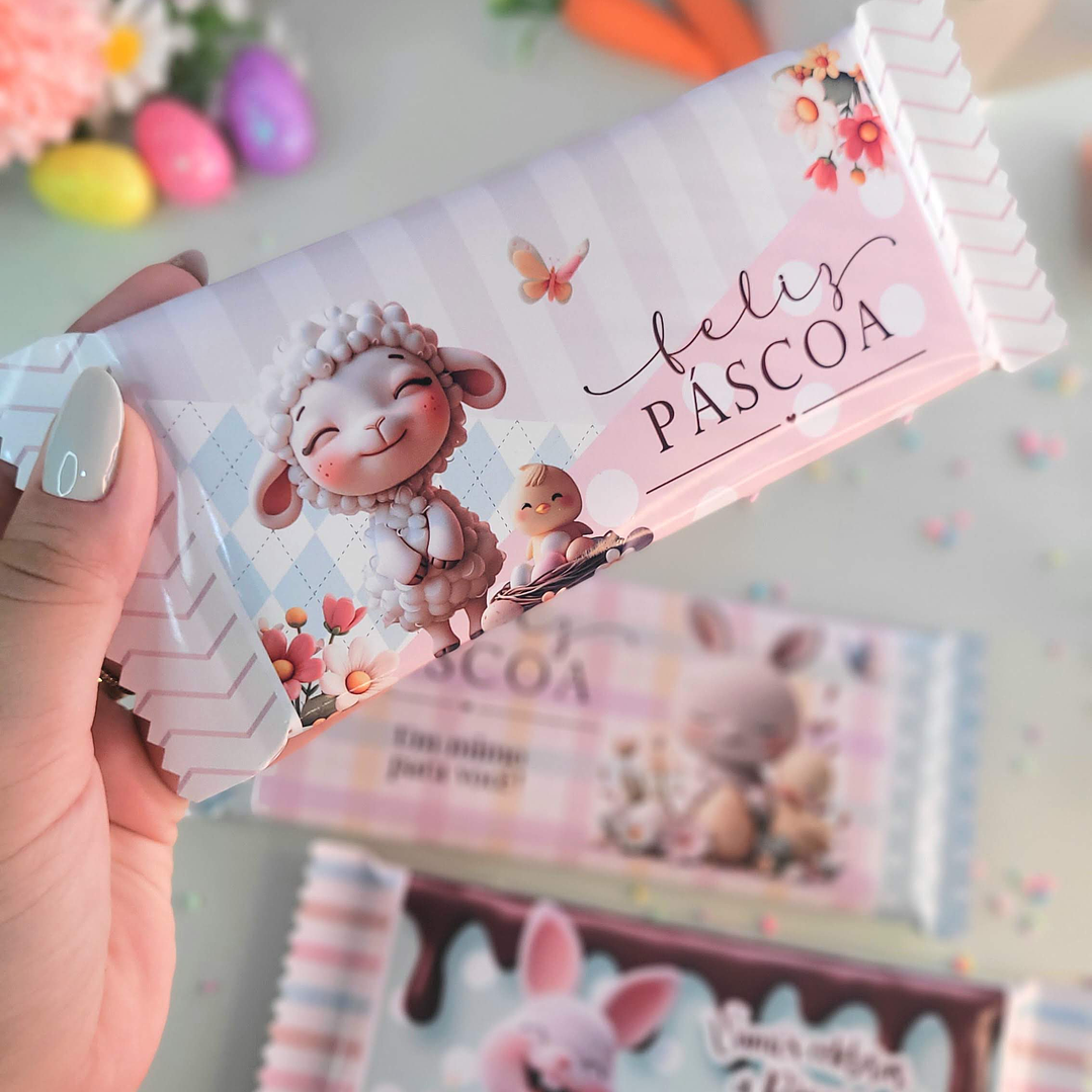 Arquivo de Corte Barra Chocolate 80g Páscoa - Baixe Agora em PNG e PDF, Pronto para Imprimir 4