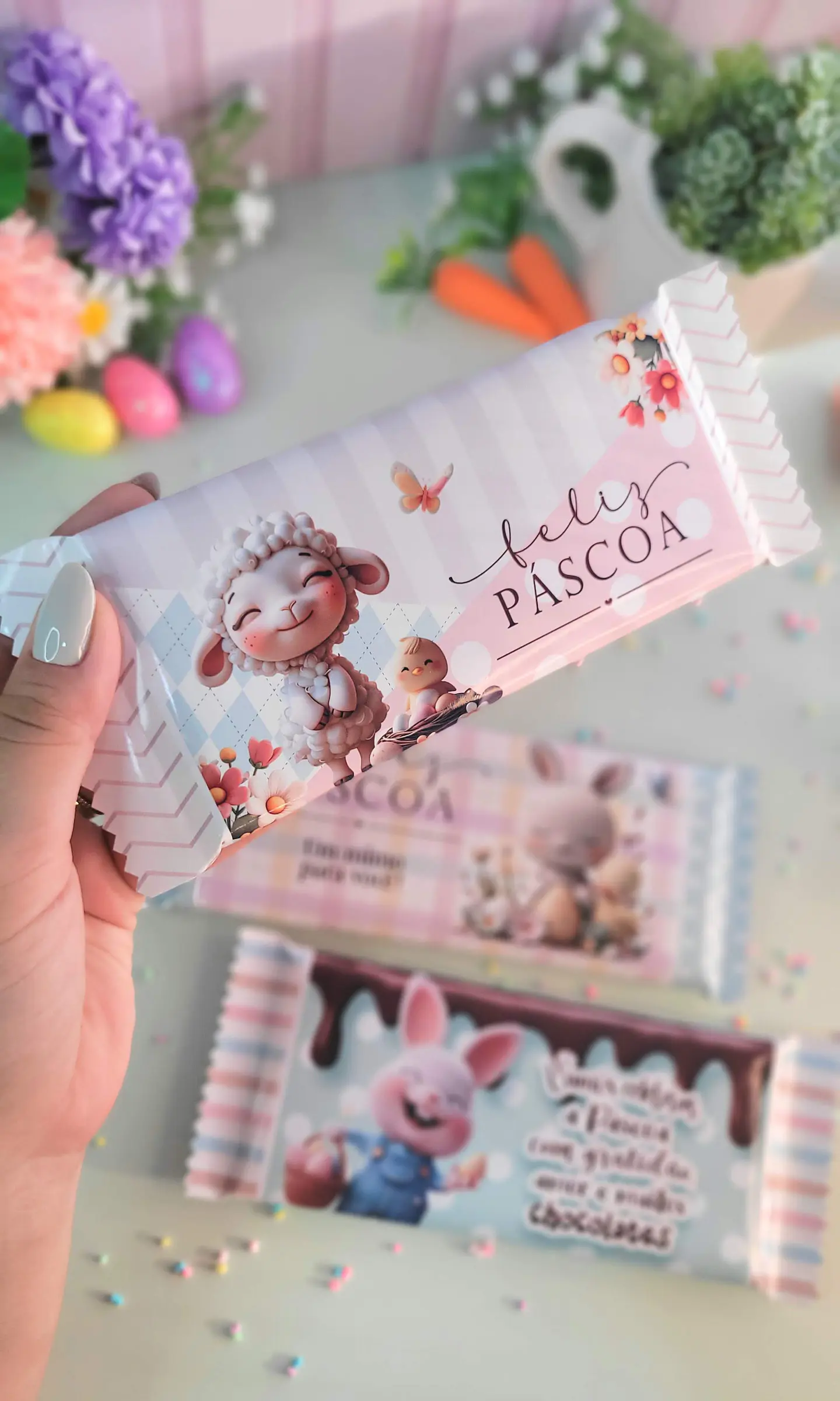 Arquivo de Corte Barra Chocolate 80g Páscoa - Baixe Agora em PNG e PDF, Pronto para Imprimir 4