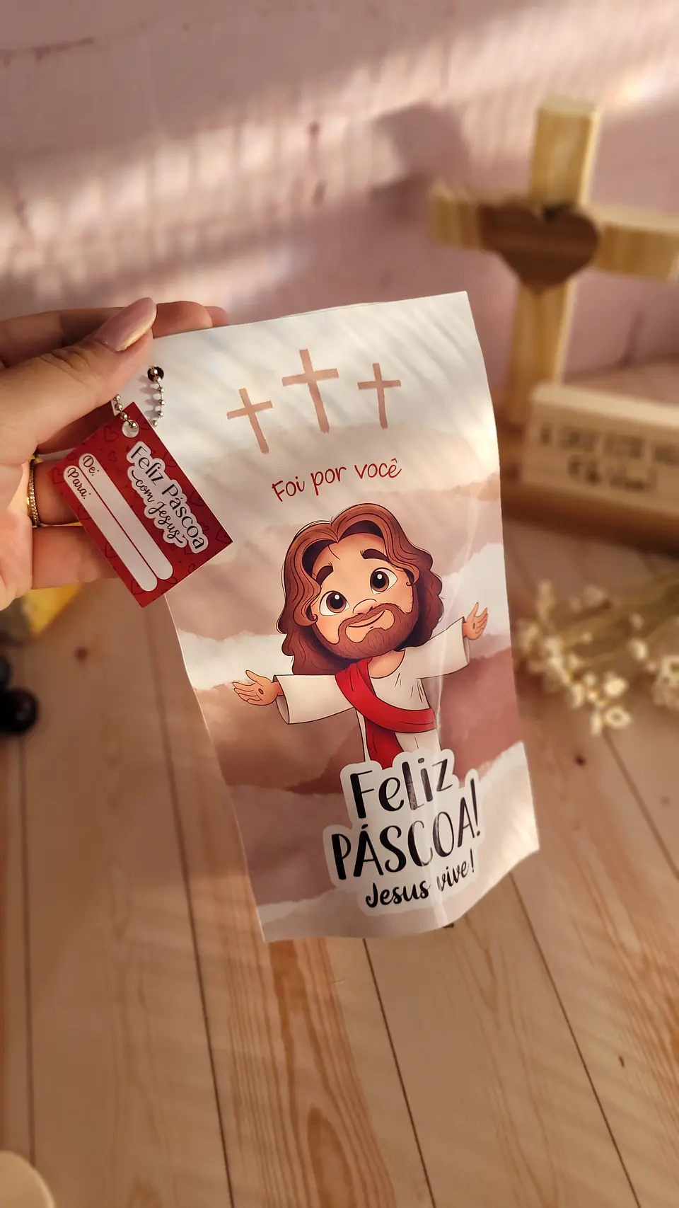 Arquivo de Corte Caso Zip Páscoa Cristã - Baixar PNG e PDF para Personalizar 2