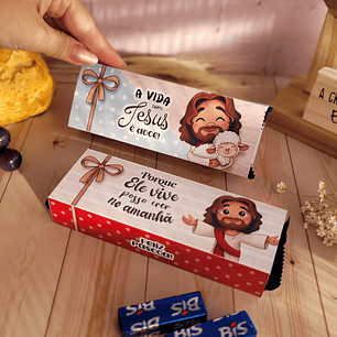 Arquivo de Corte Cinta Caixa Bis Páscoa Cristã - Baixar PNG e PDF para Personalizar