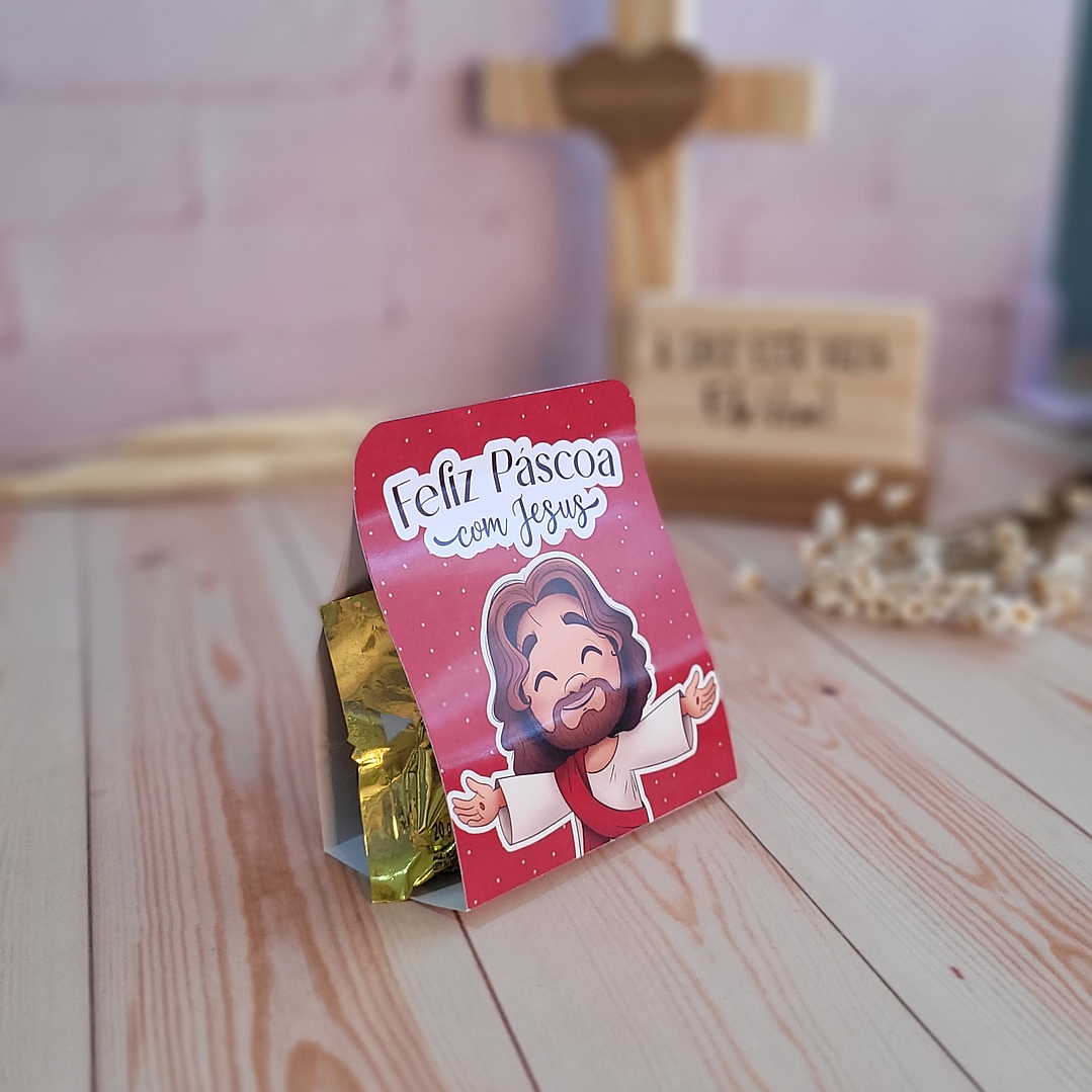 Arquivo de Corte Porta Bombom Páscoa Cristã - Baixar PNG e PDF para Personalizar 2