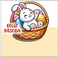 Baixar Arquivo de Corte Cartão Card Páscoa - PNG e PDF para Personalizar - Thumbnail 2
