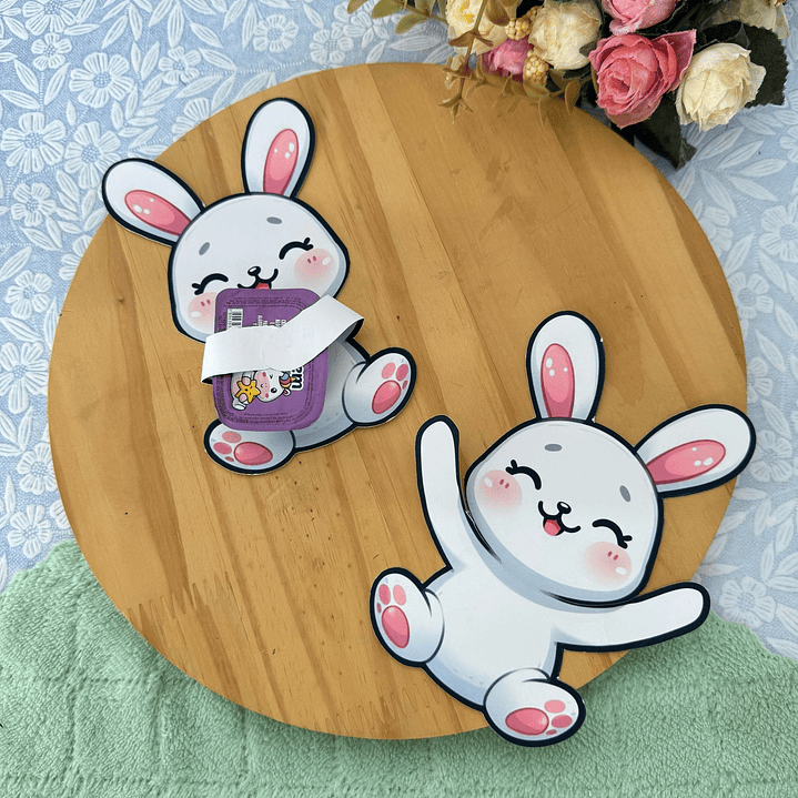 Baixar Arquivo de Corte Coelho Abraça Mimos Páscoa - PNG e PDF para Personalizar 7