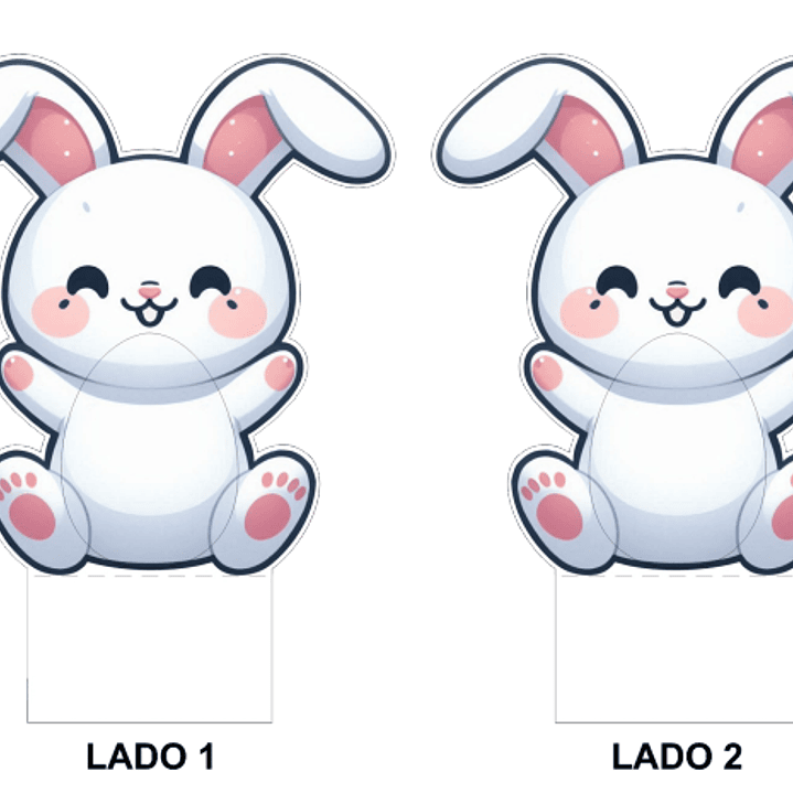 Baixar Arquivo de Corte Coelho Ovo 2 Páscoa - PNG e PDF para Personalizar 1