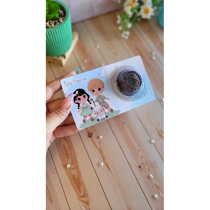 Card com Blister Páscoa Cristã Arquivo de Corte em PDF para Download 1