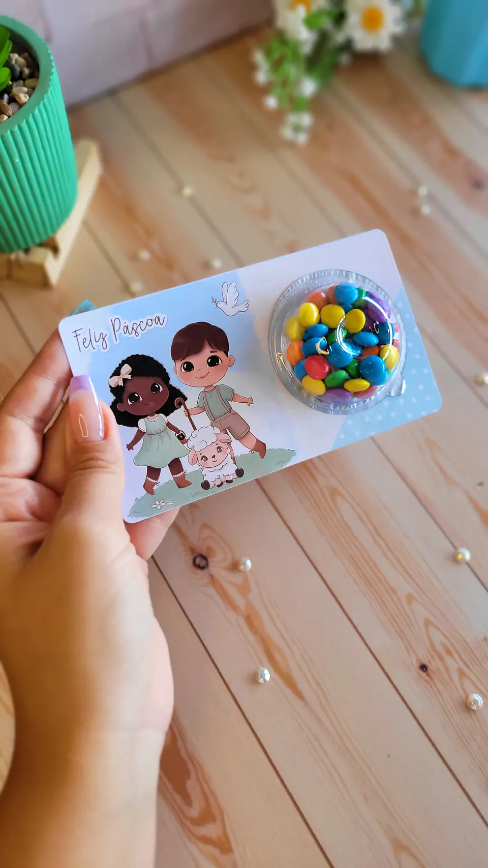 Card com Blister Páscoa Cristã Arquivo de Corte em PDF para Download 3