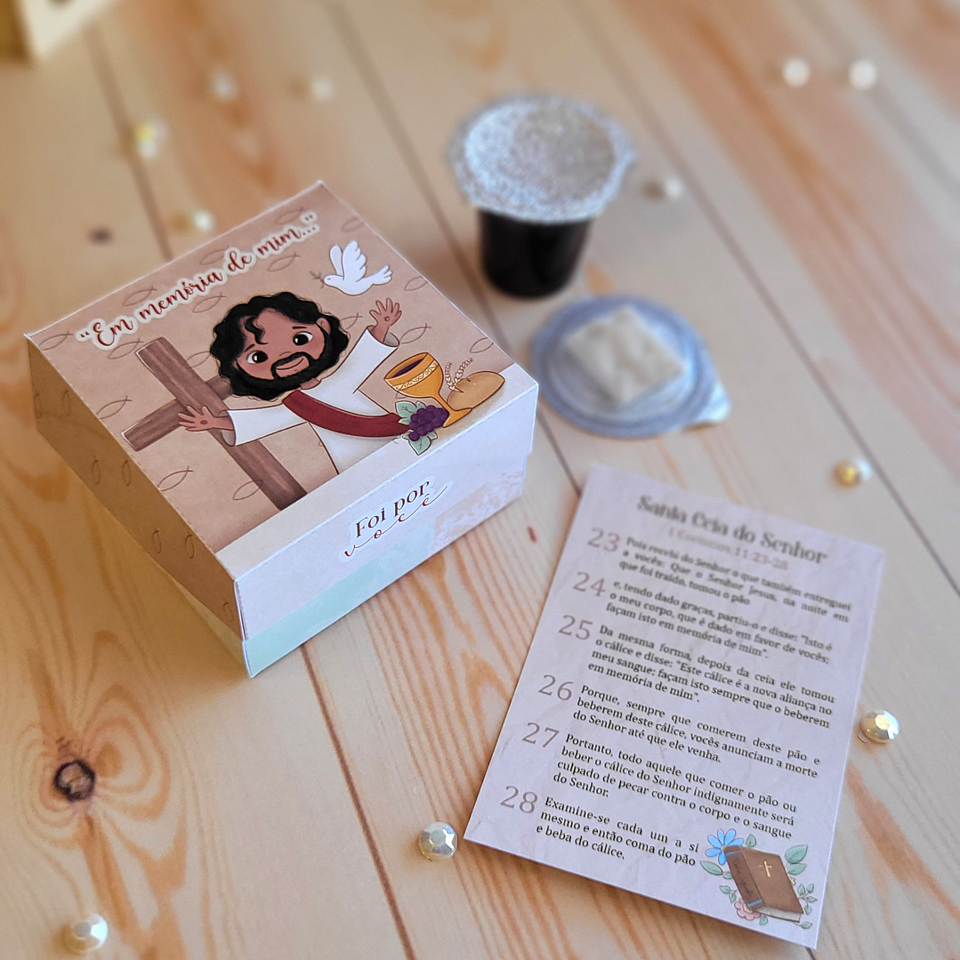 Santa Ceia Caixa Páscoa Cristã Arquivo de Corte em PDF para Download 1