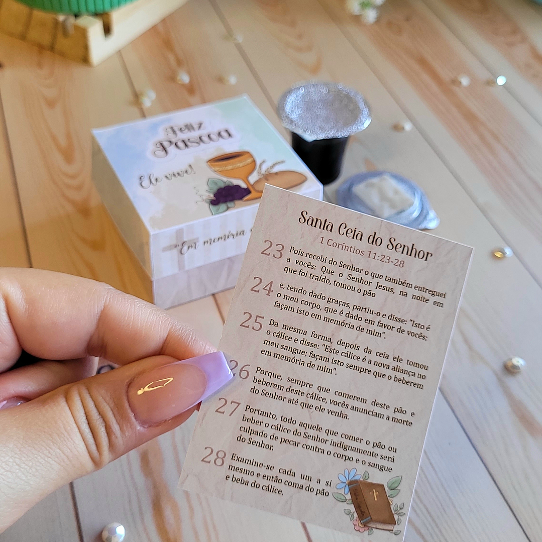 Santa Ceia Caixa Páscoa Cristã Arquivo de Corte em PDF para Download 3