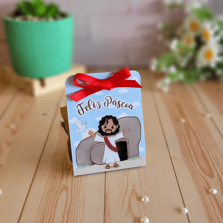 Porta Bombom Páscoa Cristã Arquivo de Corte em PDF para Download 3