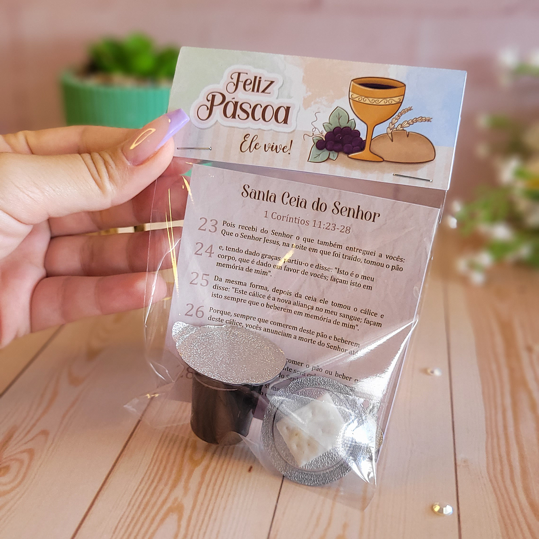 Santa Ceia Saquinho Páscoa Cristã Arquivo de Corte em PDF para Download 1